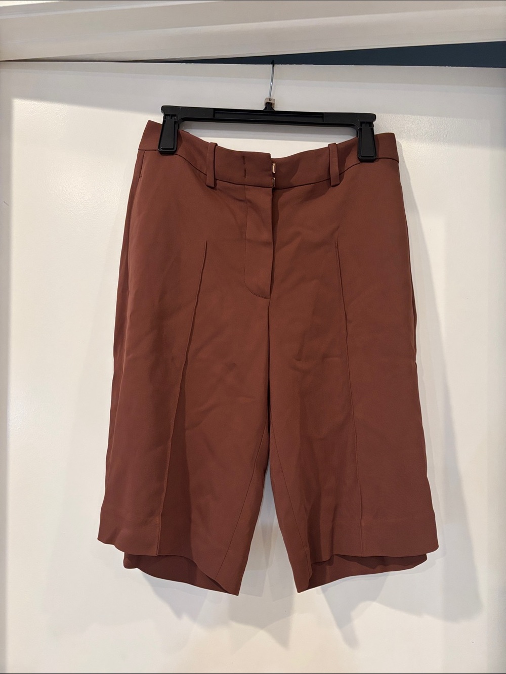 Elie Tahari Rust Brown Tailored Bermuda Shorts